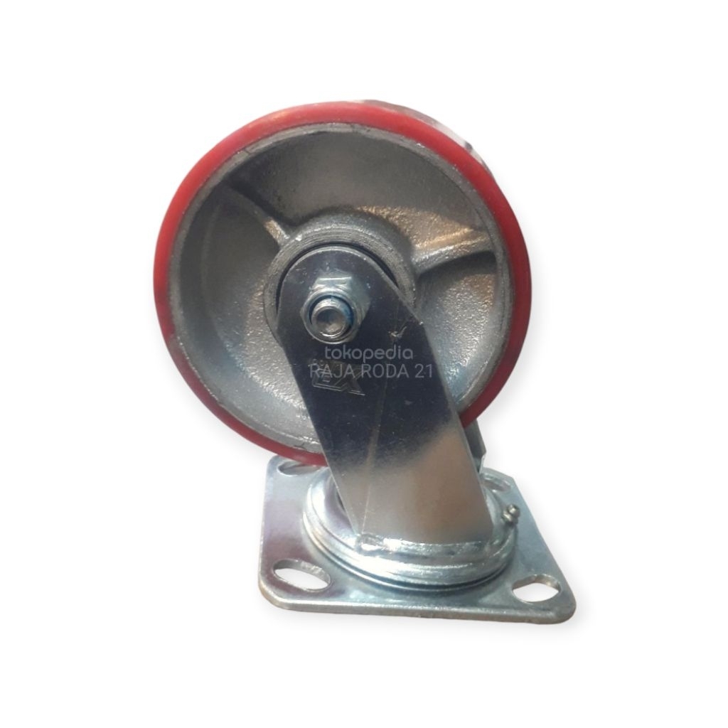 Roda Troli PU Heavy Duty 5 Inch Hidup