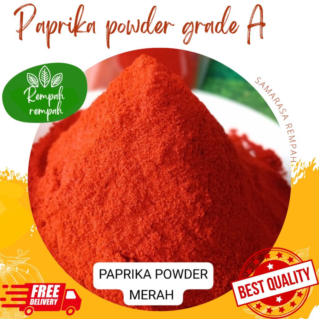 

PAPRIKA BUBUK PAPRIKA MERAH BUBUK KUALITAS PREMIUM MERAH BUKAN COKLAT GRADE A samara samarasa