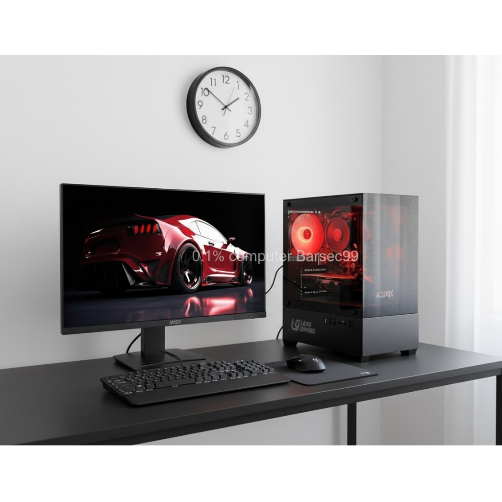 1set PC intel Core i7 3770 + ram 16Gb + HDD 1TB + ssd + Monitor Led 24 inc