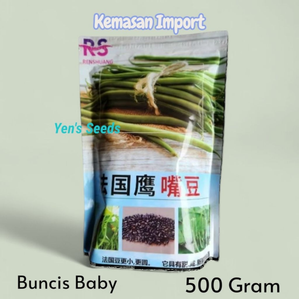 Kemasan Import/Benih Baby Buncis/Buncis Perdu/Buncis Beans ( 500 Gram )