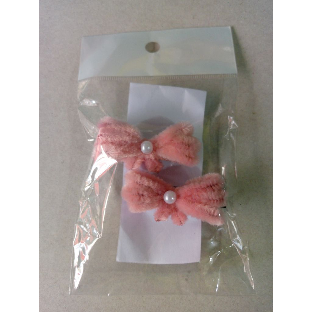 jepit rambut anak - dewasa / jepit rambut pita kawat bulu / handmade/ unik / kekinian