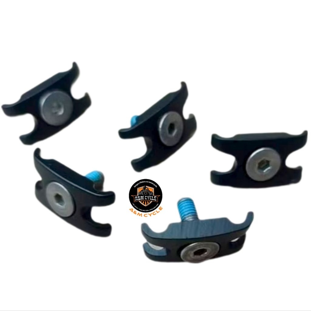 Jalur kabel outer sepeda untuk dua jalur klem jalur kabel luar,cable guide clamp alloy MTB jadul Fed