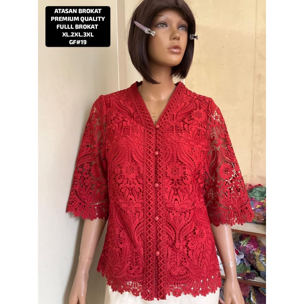 ATASAN BROKAT BANGKON KANCING DEPAN PREMIUM