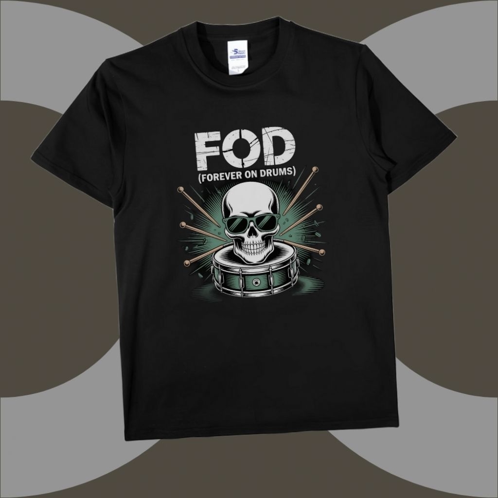 KAOS DRUM ORIGINAL FOD Clothing XZ 008 || Kaos Drummer || Baju Drum || Baju Drummer || Kaos Band || 
