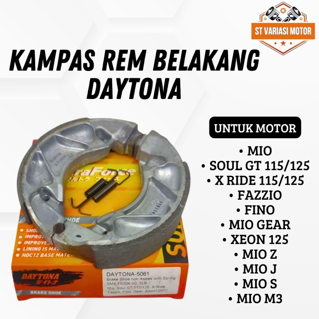 Kampas rem belakang Daytona Mio Soul GT 115/125 X-Ride Fazzio Fino
