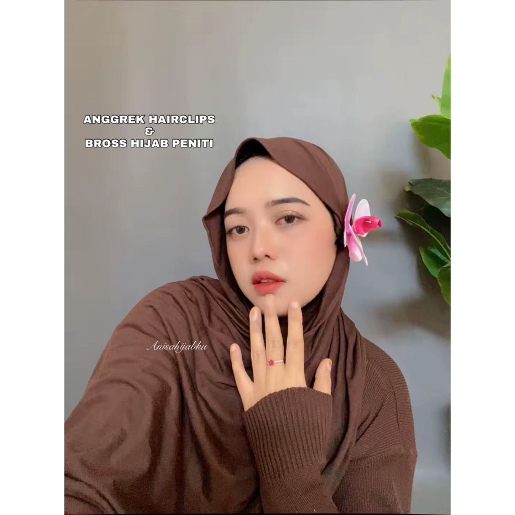 Jepit Rambut Anggrek / Anggrek Peniti Bros Hiasan Hijab/ Hairclips aanggrek Besar