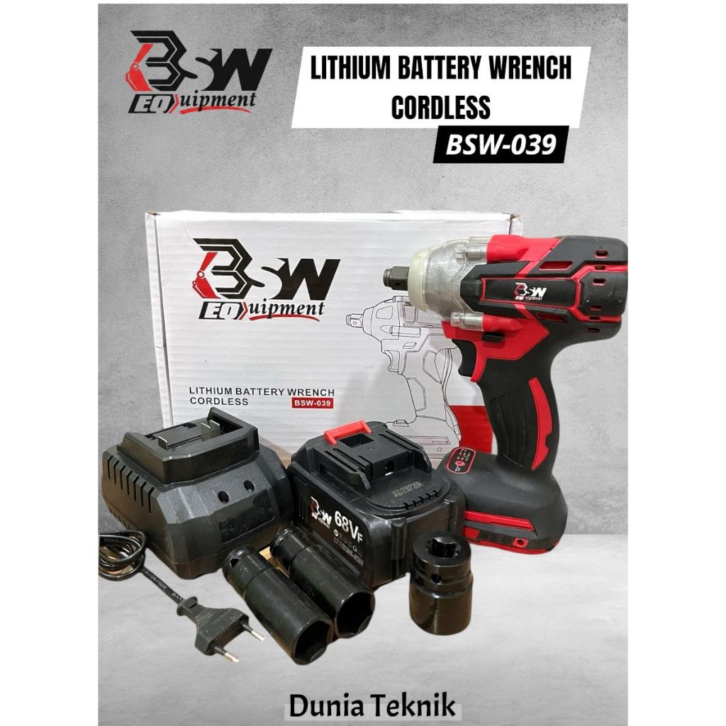 TERMURAH BSW Cordless Impact Wrench Brushless 68V / Impact Baterai Mesin Bor Untuk Baut Mobil / Impa