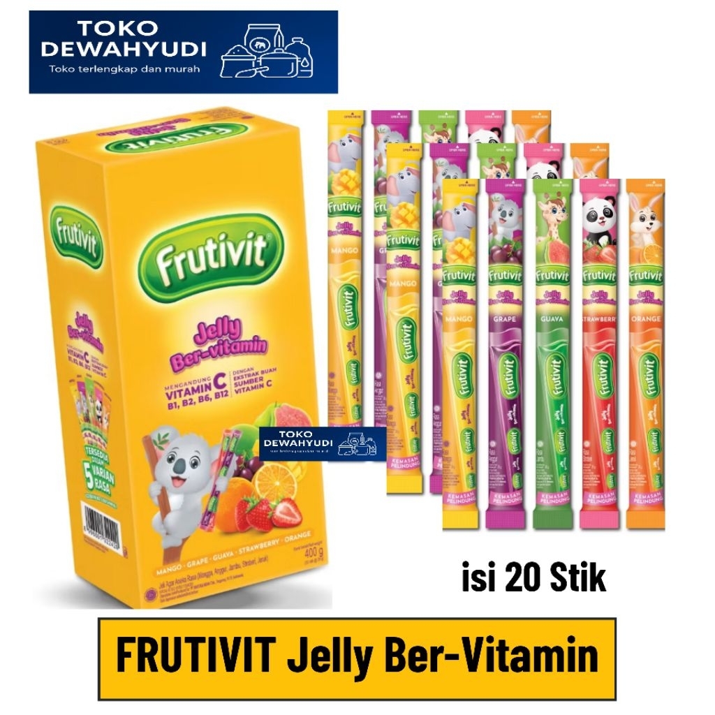 

Jelly Bervitamin | Jeli Agar Aneka Rasa Per Box ( 20 Stik)