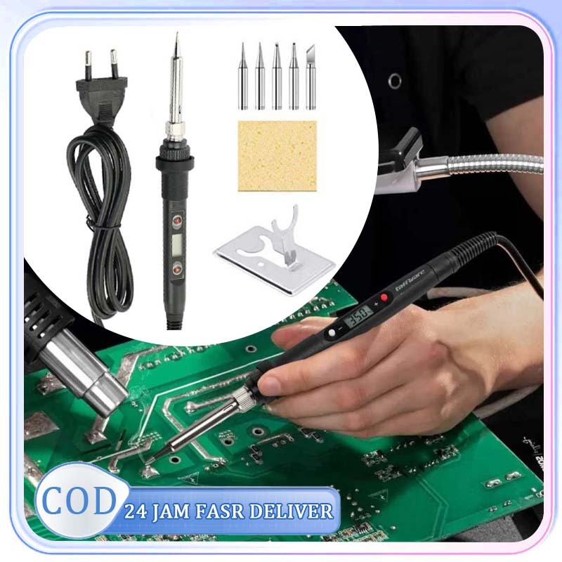 Alat Solder Listrik Set Solder Lengkap Solder Murah Solder Electric 80W LCD Display