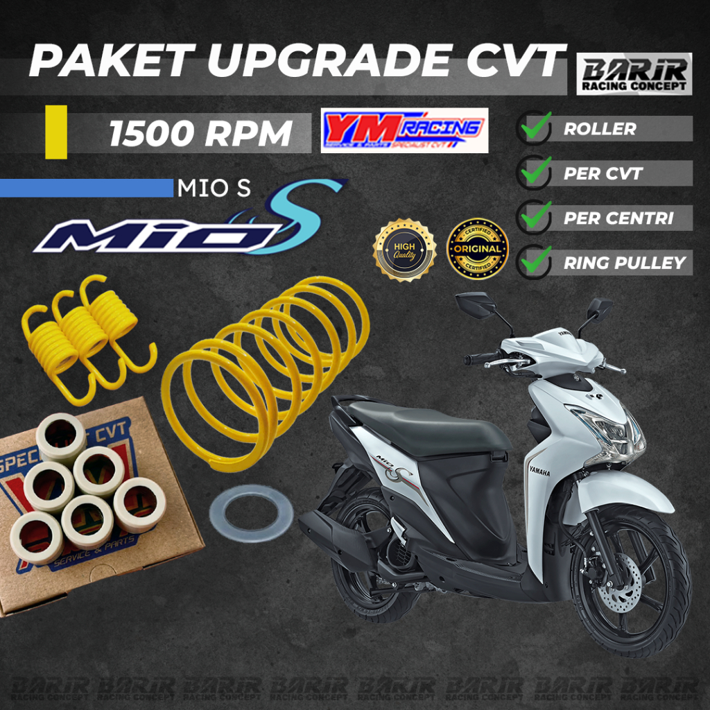 Paket Upgrade CVT MIO S YM Racing 1500 RPM Ori