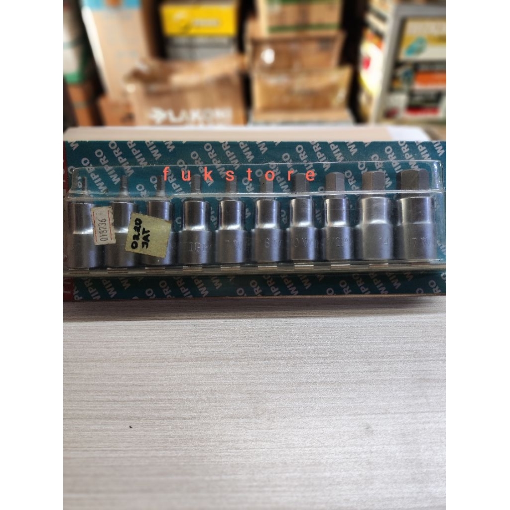 Wipro kunci sok set 1/2" 10 pcs H3-H17