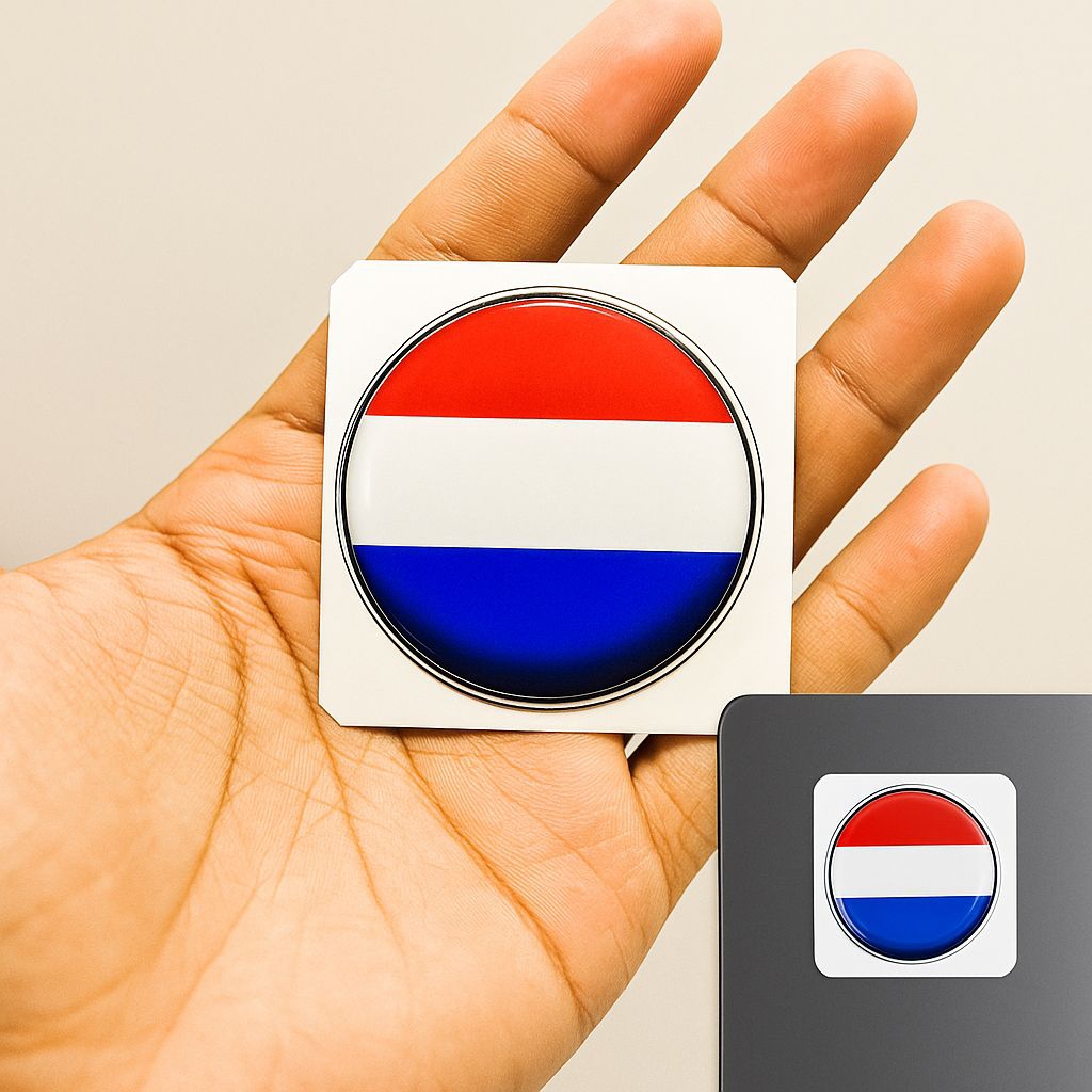 

Stiker Timbul 3D Bendera Belanda Bulat – Resin Premium Elegan & Tahan Lama