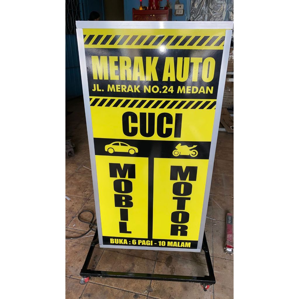 NEON BOX AKRILIK UKURAN 100X50