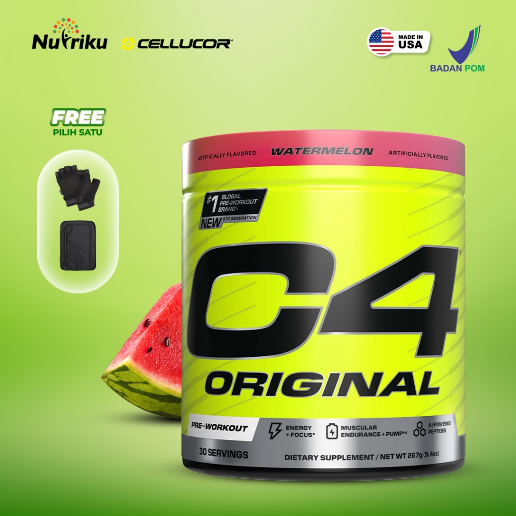 Cellucor C4 Original Pre Workout PWO 30 Serving BPOM Suplemen Gym Otot