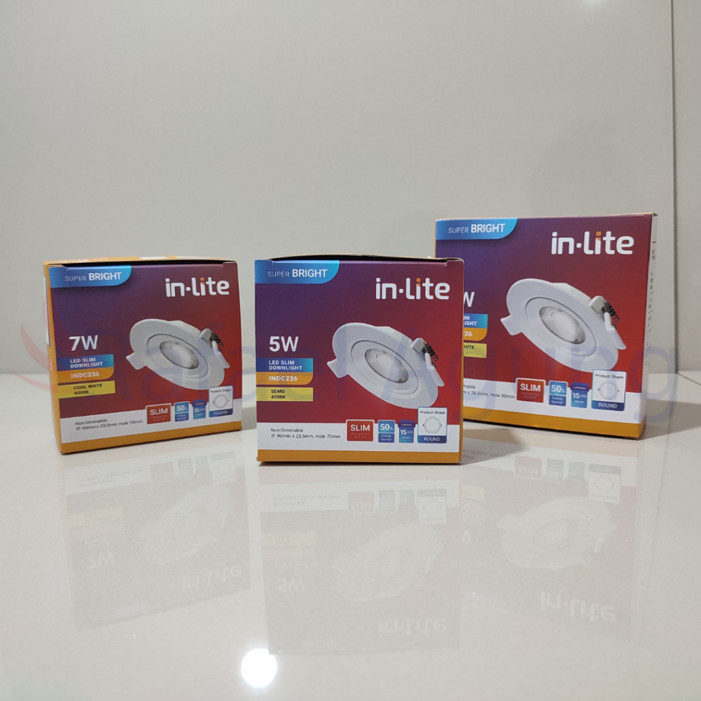 IN-LITE Lampu LED Slim Downlight 5w 7w 9w 4000k semu inlite