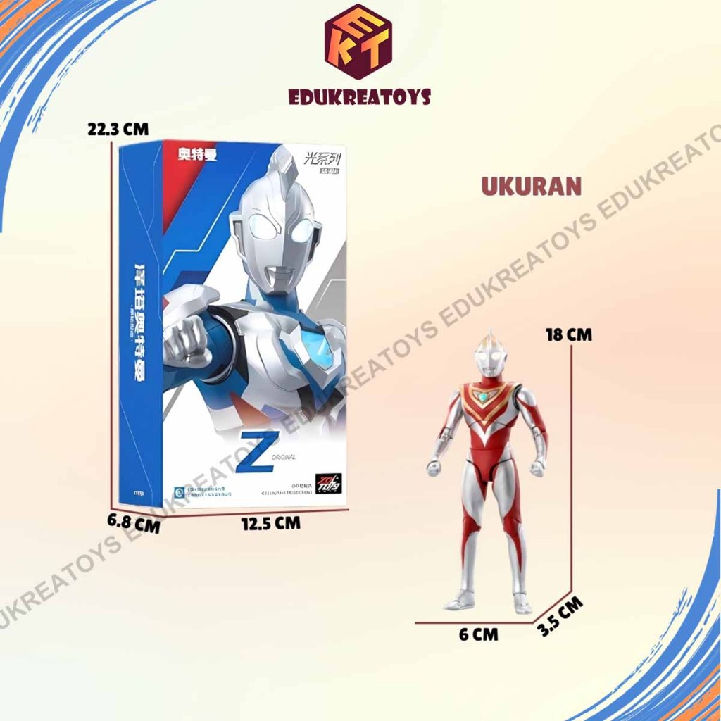 Juleashop Mainan Action Figure Ultraman Gaia Orb Zero Zeta Tiga Zd Toys Ada Stand Base