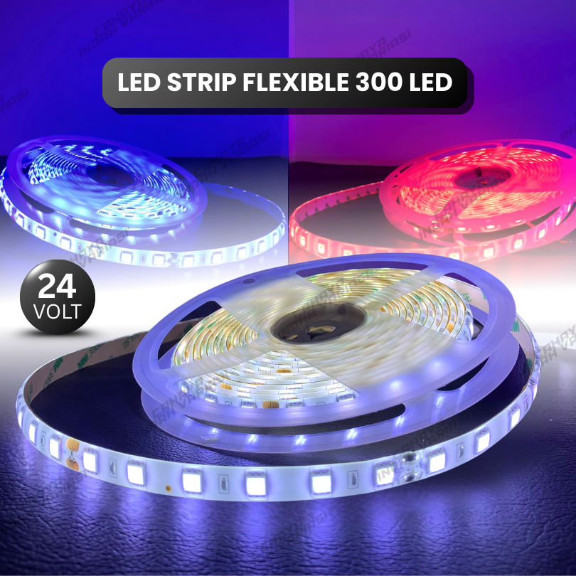 Lampu Led Strip Flexible 5050 300 Led per Roll 24V Anti Air Waterproof