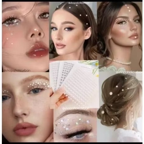 sticker wajah stiker wajah stiker diamond sticker mata wajah stiker mutiara sticker hias wajah stick