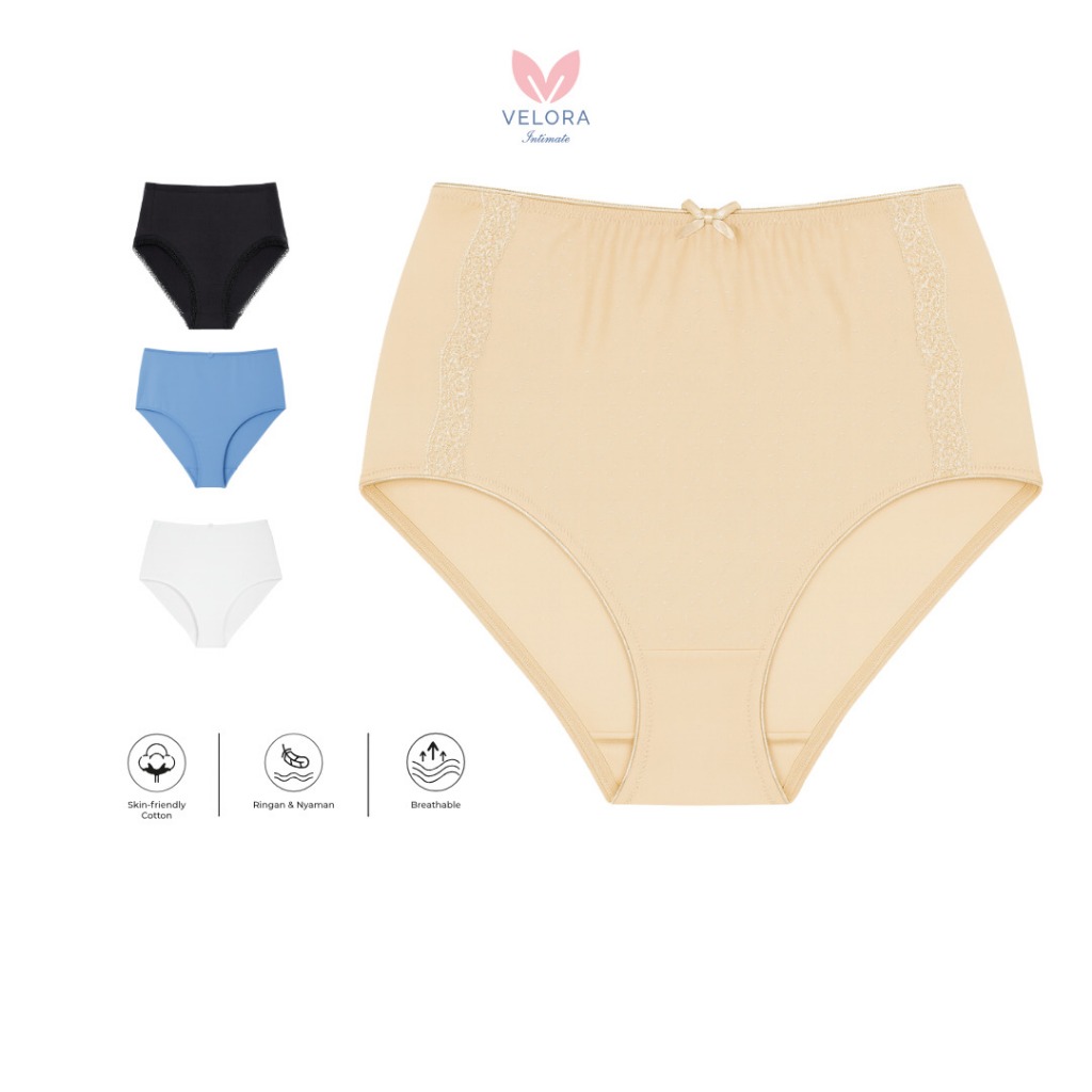 Velora - Celana Dalam Seamless Highwaist Wanita JUMBO Big Size | Size XL XXL XXXL | Daleman Wanita |