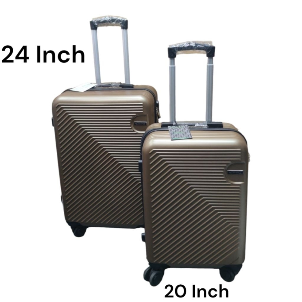 Ready Stock Koper / Luggage Fiber Polo 20 Inch / 24 Inch SET Roda Putar 360 Derajat Travelling Kain