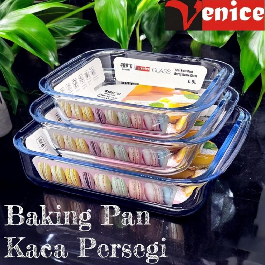 BAKING PAN KACA / LOYANG KACA PERSEGI / BAKING TRAY / BAKEWARE