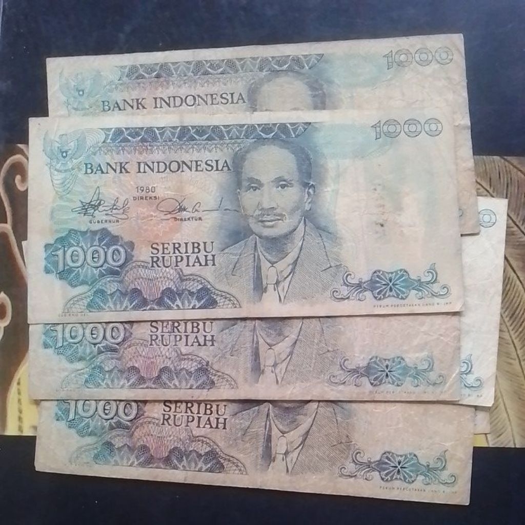 UANG KUNO 1000 RUPIAH SUTOMO TAHUN 1980