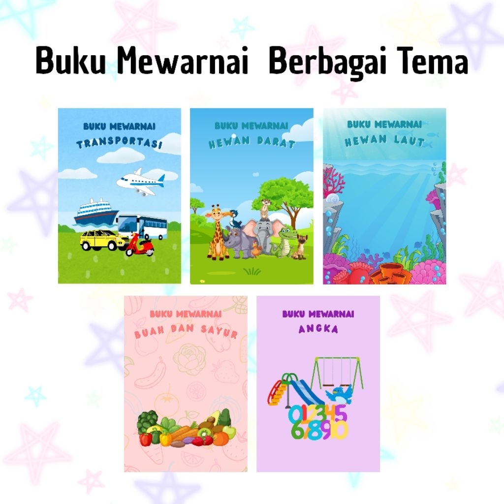 

5pcs Buku Mewarnai