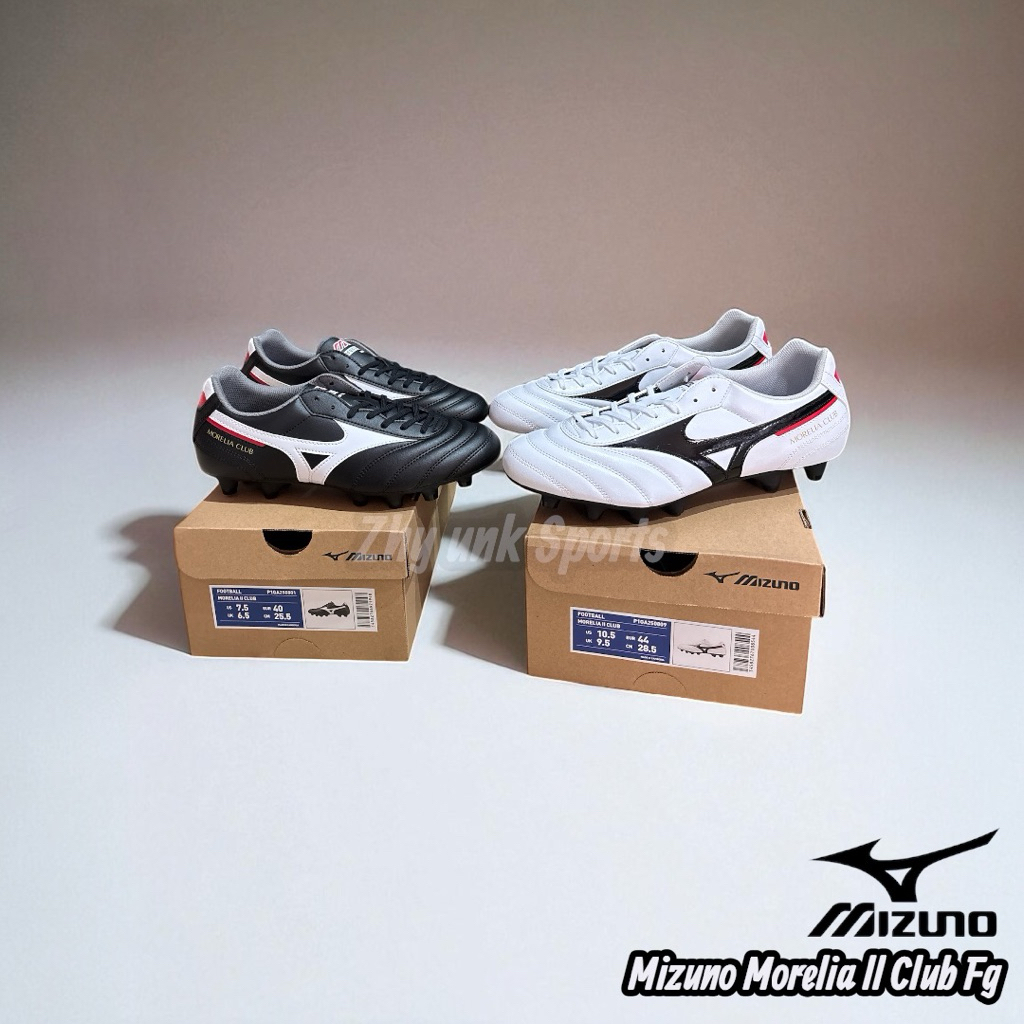 MIZUNO MORELIA II CLUB FG BLACK WHITE