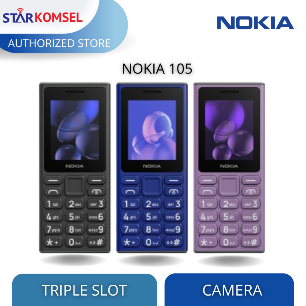 HP NOKIA 105 2024 NEW DUAL SIM GARANSI RESMI NOKIA INDONESIA