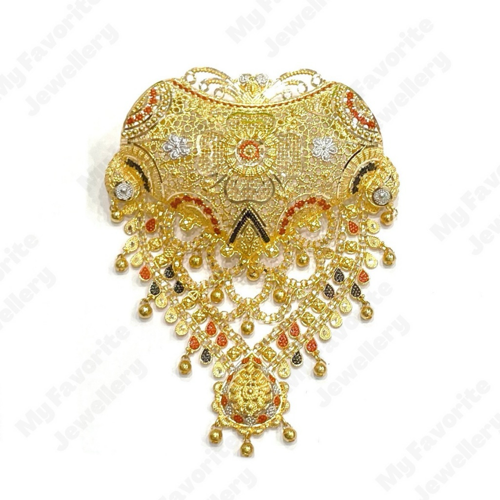 Liontin dan Bross Ala Dubai Warna Emas Asli Kadar 700 16K