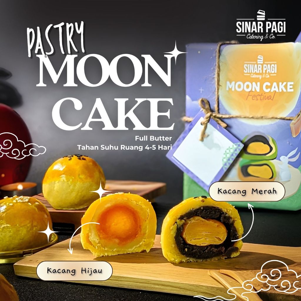 

Mooncake / Moon Cake Telur Asin Halal / Kue pia bulan Sinar Pagi