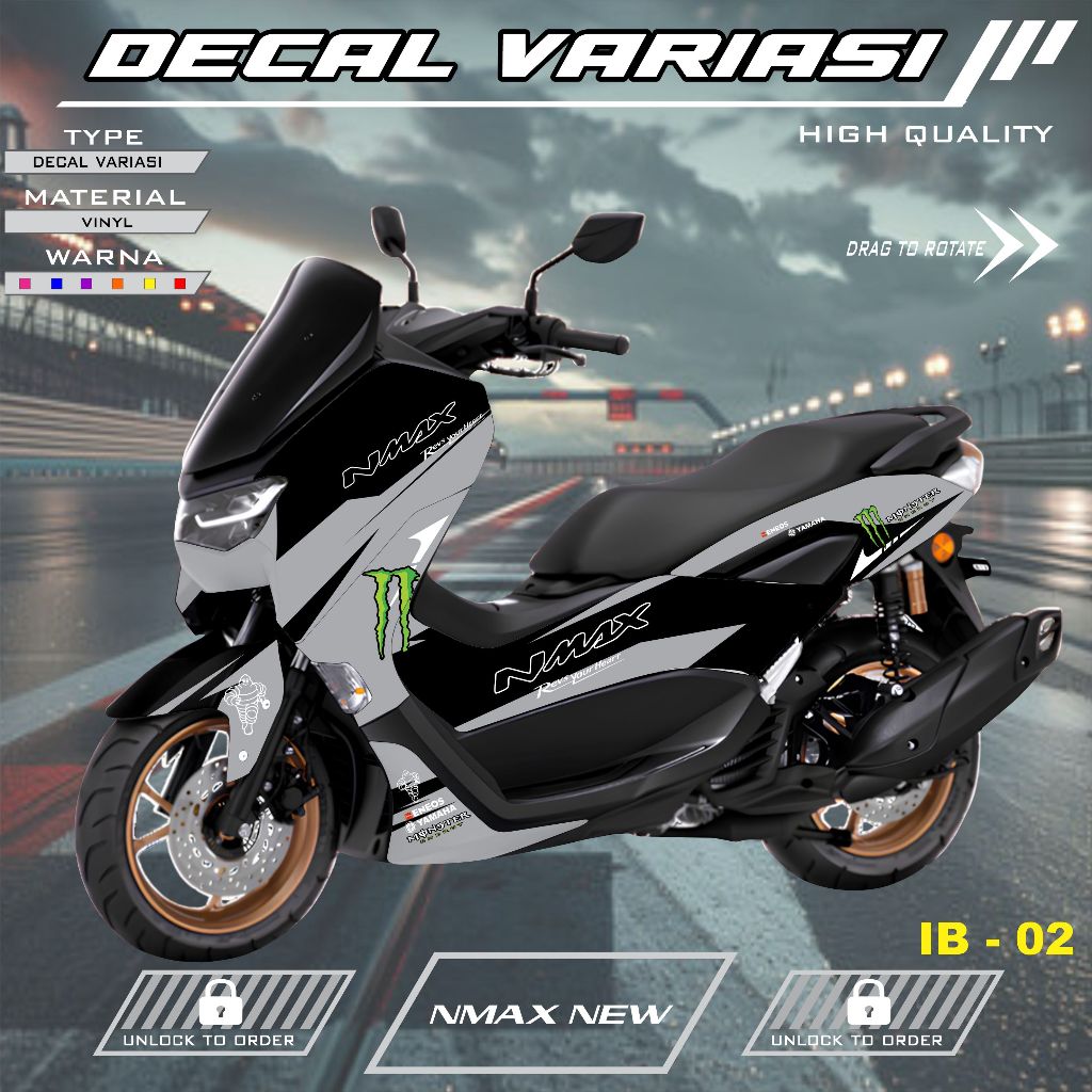 Decal Fullbody Nmax 2020-2023 Racing Glossy MODEL SIMPLE KEREN