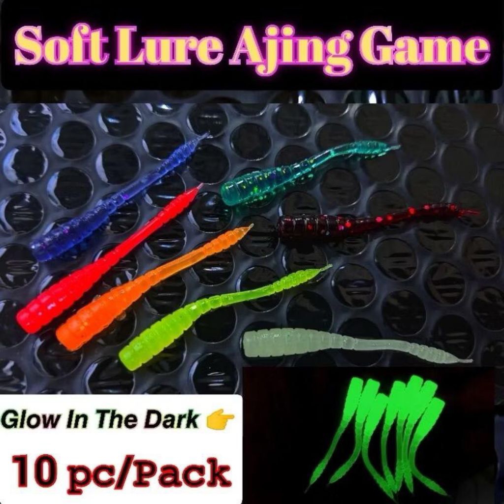 10 Pcs SOFTLURE AJING GAME