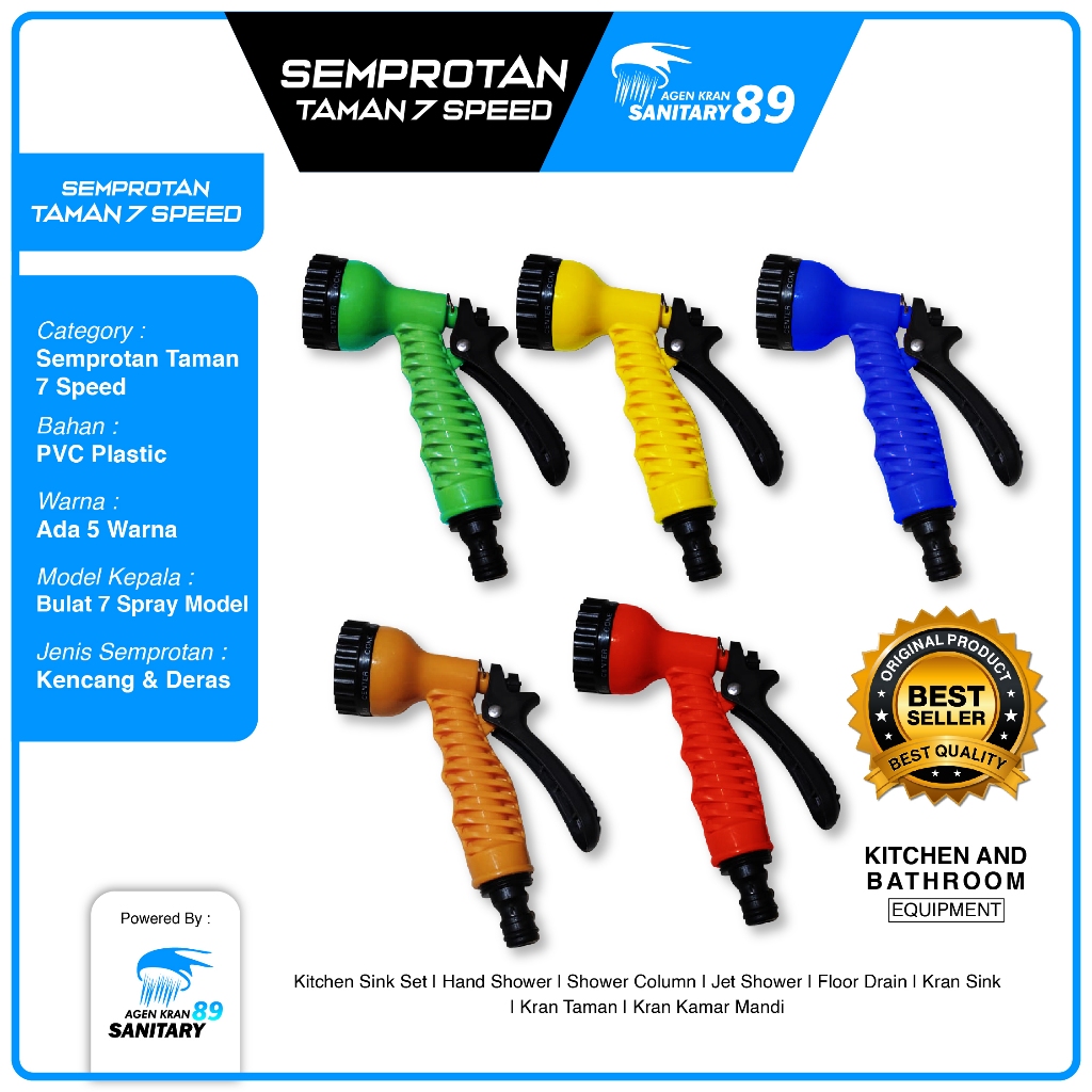 SEMPROTAN AIR TAMAN/SEMPROTAN AIR TAMAN PELURU/SEMPROTAN AIR TAMAN 7 SPEED