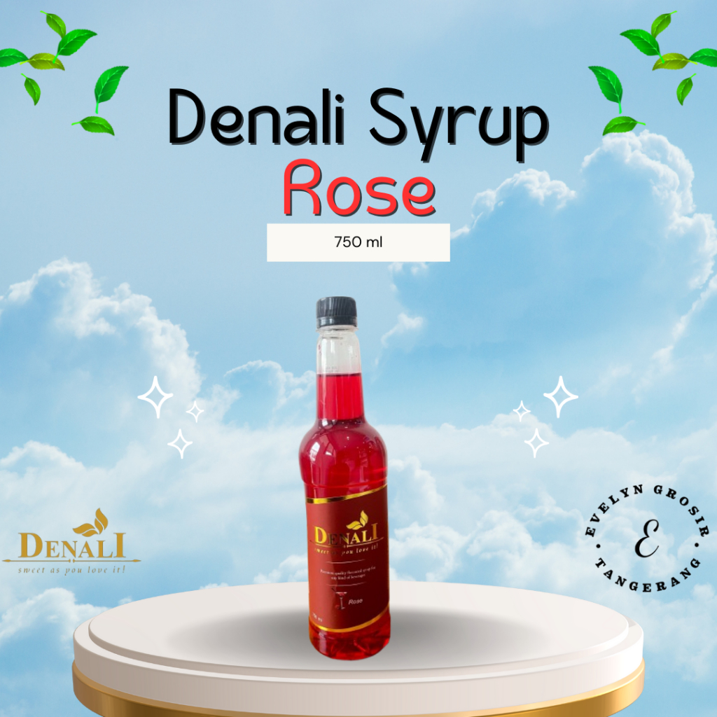 DENALI SYRUP ROSE | SIRUP ROSE 750ml - ROSE SIRUP 750 MILI