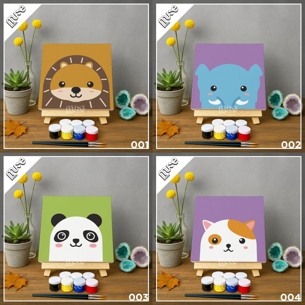 

Muse - 20x20 DIY Paint By Numbers Anak Paket Melukis Anak Painting Kit Paint By Numbers Animals DIY Painting By Numbers Hewan