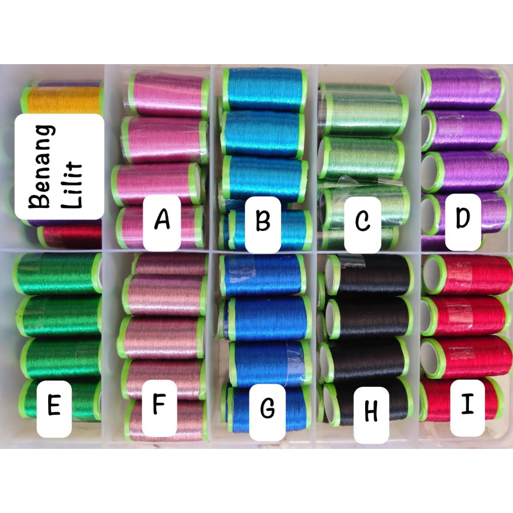 BENANG LILIT BENANG BLEBET TEGEK ANEKA WARNA