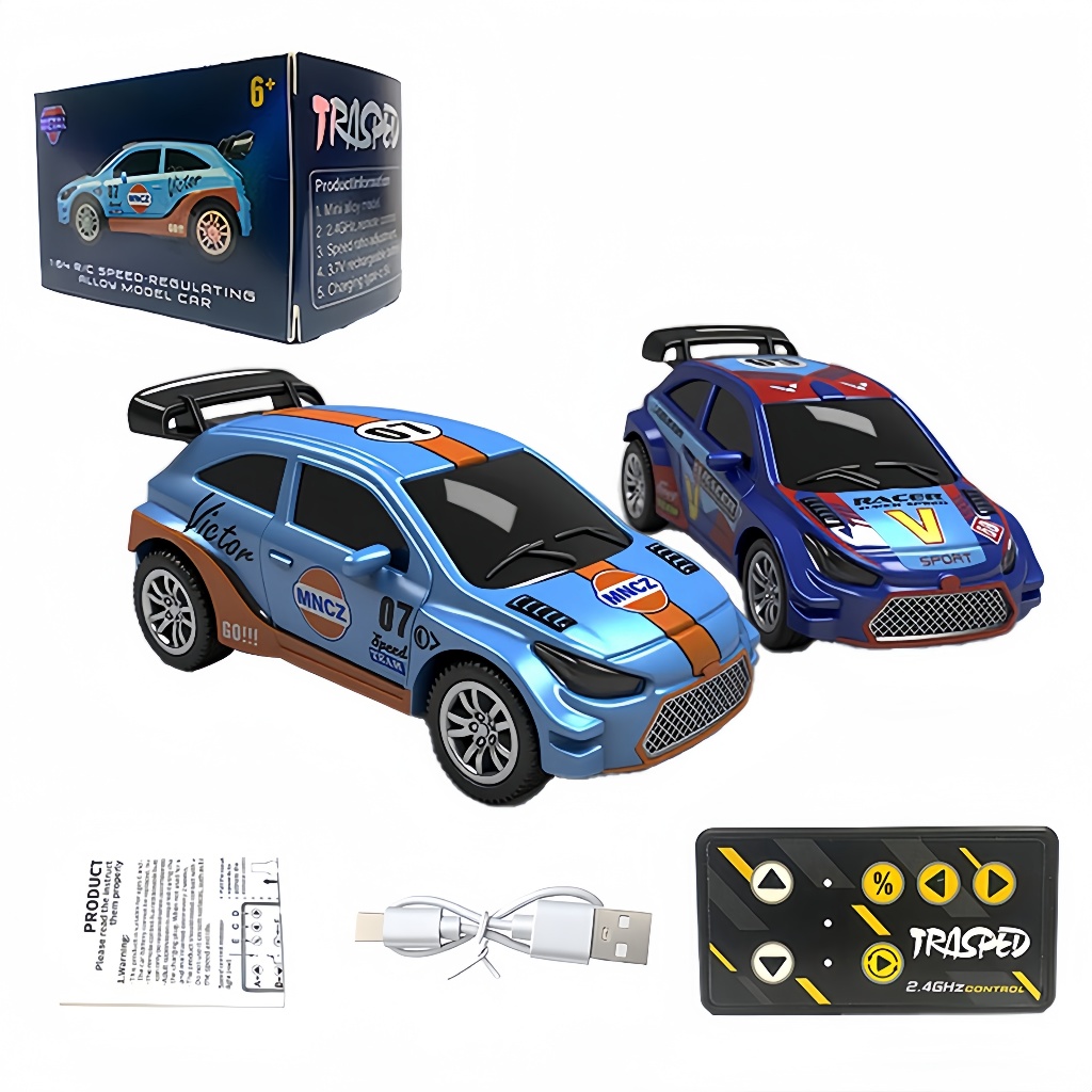 Mobil RC Drift 1:64 Mobil RC Mini Alloy Model Mobil RC Mini 2.4GHz Mobil RC Mini Realistis dengan Pe