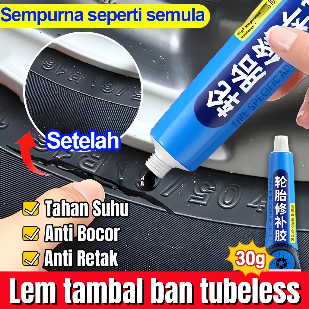 lem tambal ban tubeless motor luar mobil sobek 30ML tambal ban tip top penambal bocor dan rembesan U