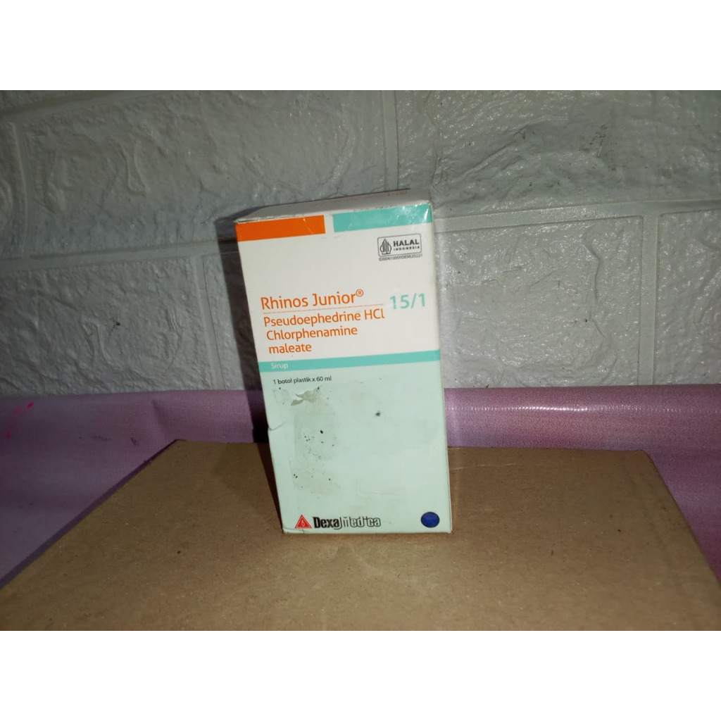 Rhinos Junior Pseudoephedrine HCl Chlorphenamine maleate Sirup