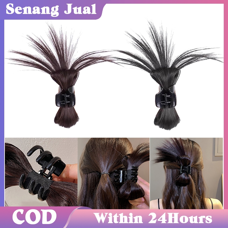 Jepit Rambut Palsu Wanita Jepit Cakar Rambut Palsu Sanggul Cepol Rambut