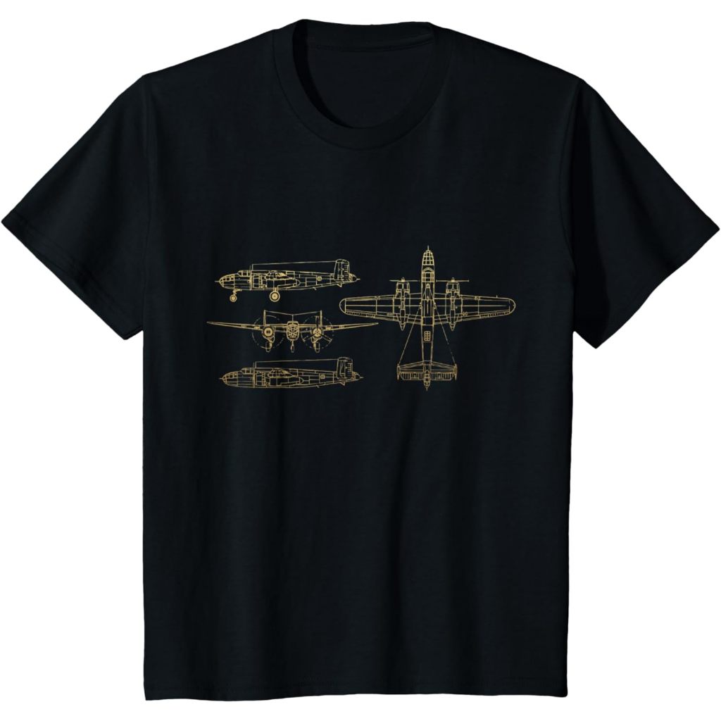 Baju kaos anak B-25 Mitchell WW2 Plane T-Shirt