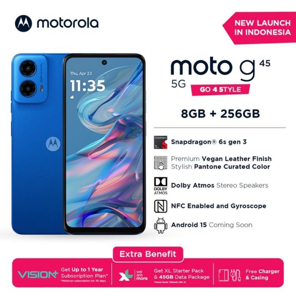 MOTOROLA G45 5G 128GB 256GB Garansi Resmi