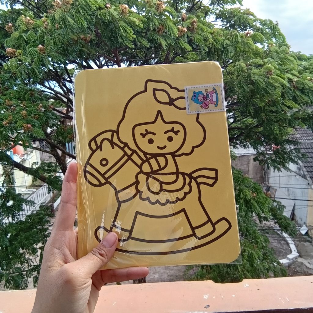 mainan mewarnai pasir besar / pasir tempel / mewarnai pasir anak