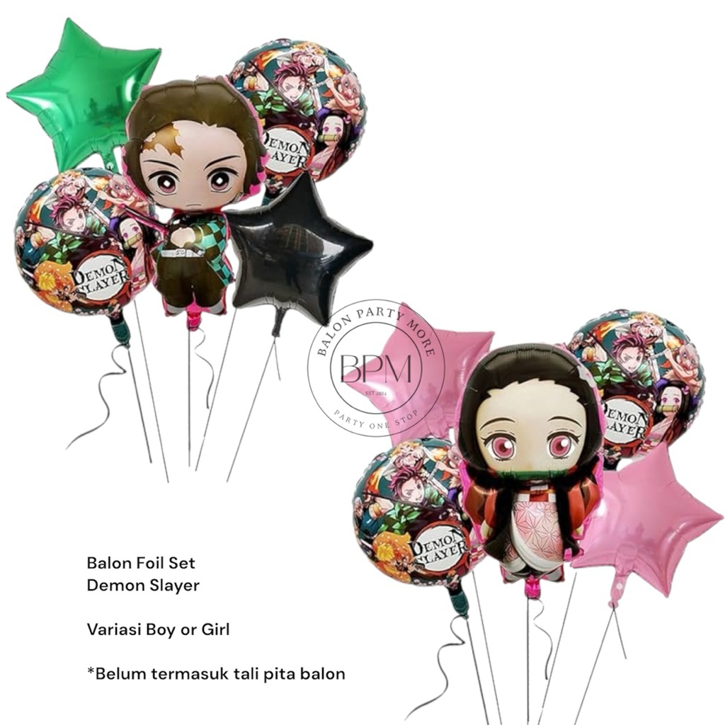 BALON FOIL TEMA DEMON SLAYER/ BALON FOIL TEMA MOVIE FILM/ BALON ULTAH/ BALON ULANG TAHUN
