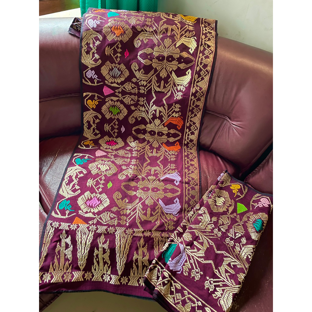 Ready SEPASANG Kain Tenun Songket Sidemen Bali Asli (bukan bordir)