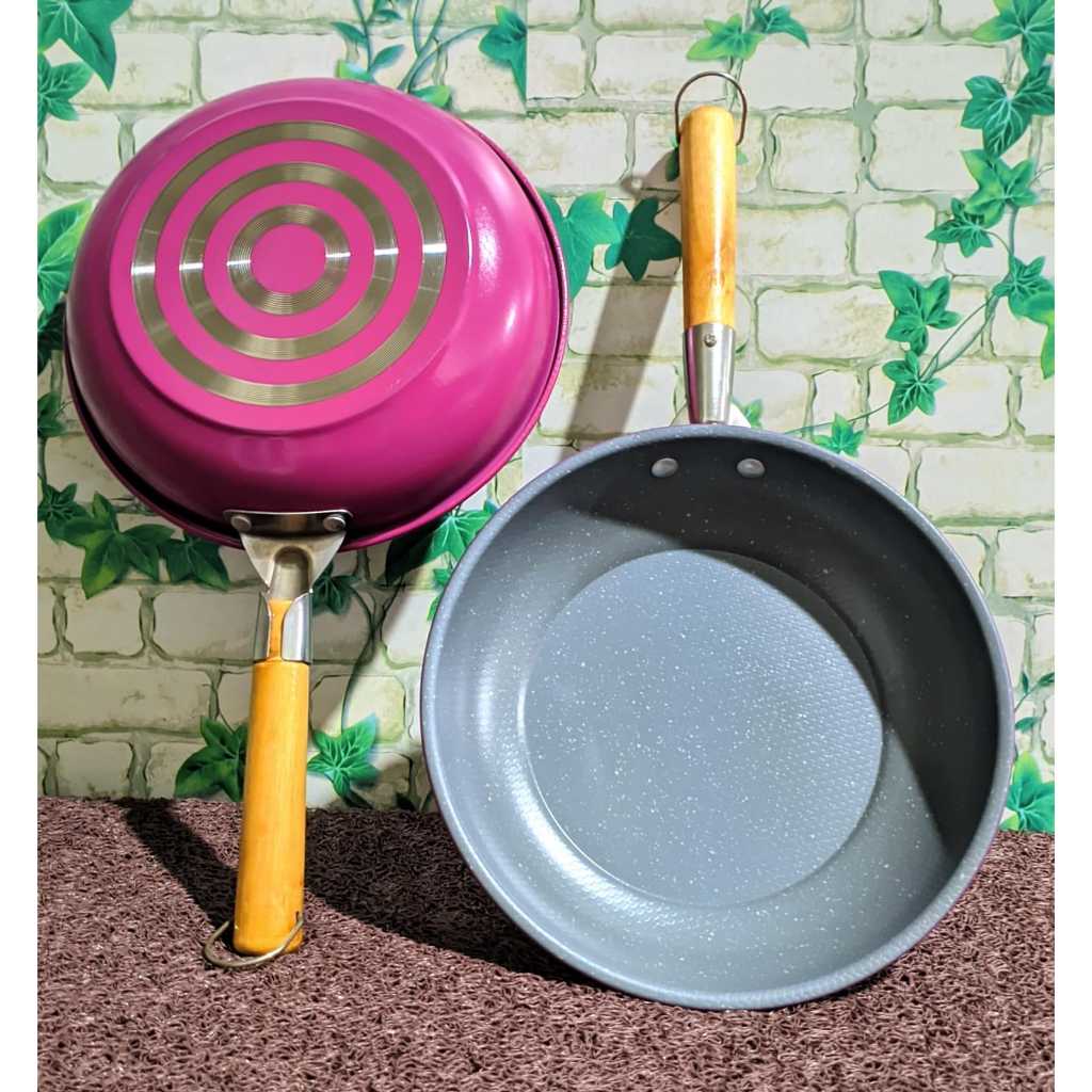 FRYPAN COLOR 22 M1219 SND /WAJAN TEFLON OGO UK 20 MASAK / TUMIS / OSENG / TEFLON UGO 20 CM / TEFLON 