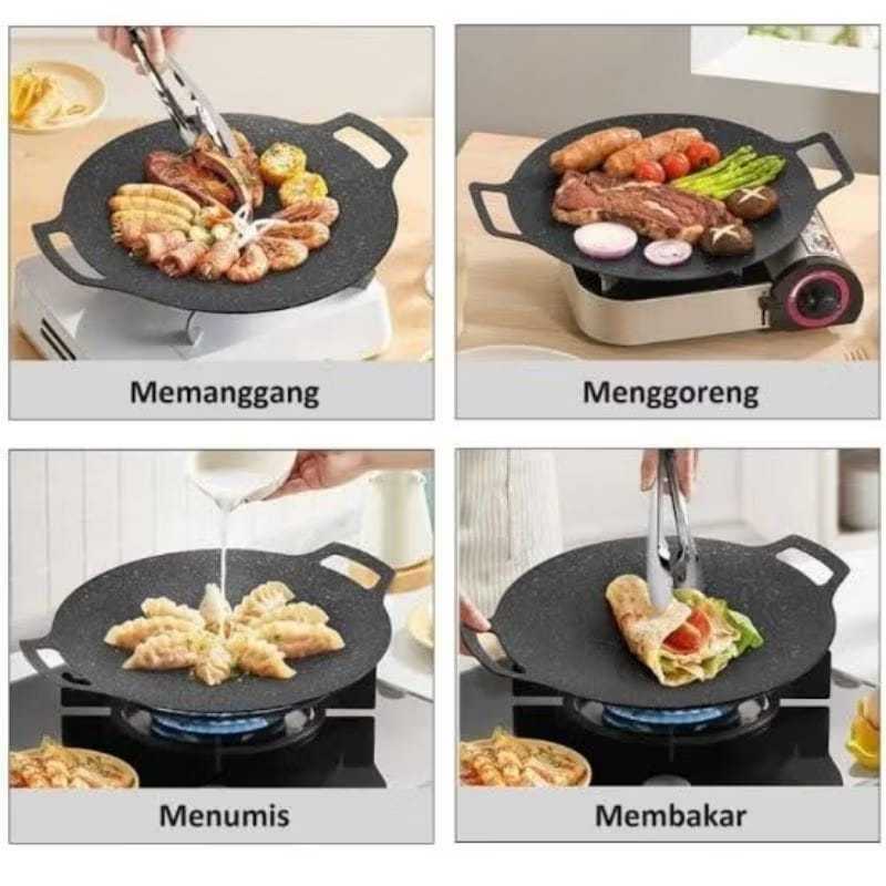 UnikOfficial - Wajan BBQ Gionee Uk.34 cm , Wajan BBQ , Wajan Panggangan Anti Lengket