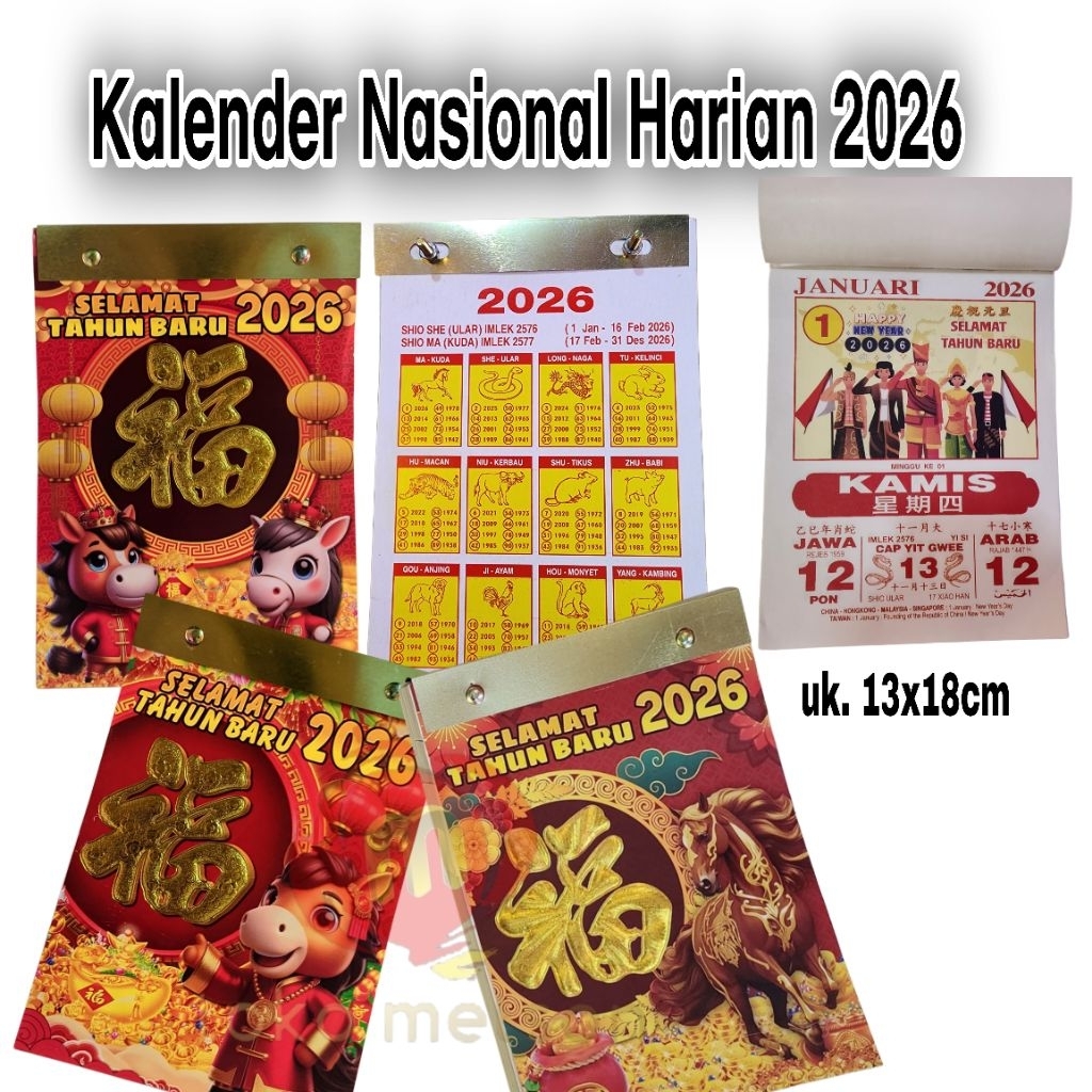 

Kalender harian Nasional 2026 kalender sobek 2026