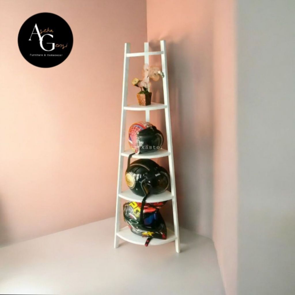 Rak Sudut Minimalis Tinggi 150cm/Rak Ruang Tamu/Rak pojok